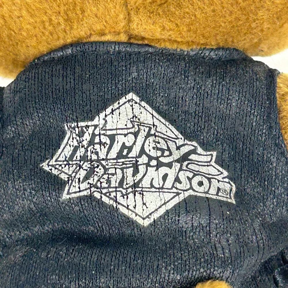Vintage 1999 Harley Davidson Bulldog Plush Biker Dog Hat Vest Cavanagh Group 8